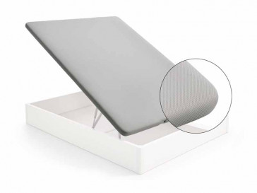 BASE TAPIZADA MOD. LUXE 105 X 190 3D PLATA KOALA BEDS