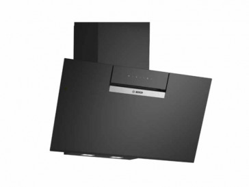 CAMPANA BOSCH DECORATIVA PARED INCLINADA 80CM CRISTAL NEGRO LED DWK87FN60