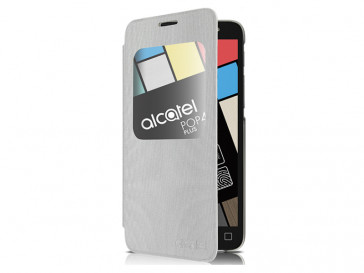 FUNDA FLIPCASE POP 4 PLUS PLATA METALICO ALCATEL