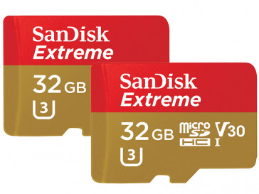 PACK 2 UND EXTREME MICRO SDHC 32GB + ADAPTADOR (SDSQXAF-032G-GN6AT) SANDISK