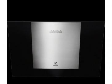CAMPANA ELECTROLUX DECORATIVA VERTICAL 80CM INOX/NEGRA HALOGENA EFF80569DK