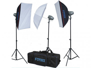 KIT ESTUDIO FLASH FTF-200 3X200W FOTIMA