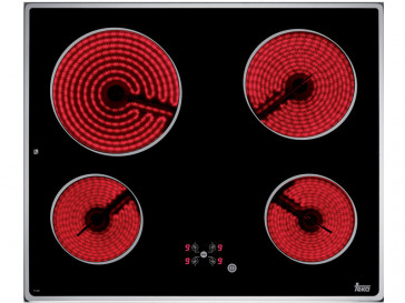 PLACA VITROCERAMICA TEKA TT-600 56CM 4 ZONAS DE COCCION MARCO INOXIDABLE