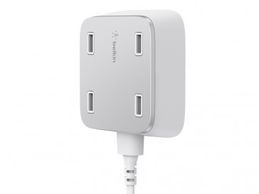 CARGADOR FAMILY ROCKSTAR 4-PORT USB F8M990VFWHT BELKIN