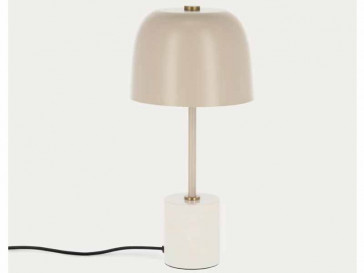 LAMPARA DE MESA ALISH METAL Y MARMOL BLANCO AA6512R12-1/1 KAVEHOME