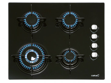 PLACA CRISTAL-GAS CATA CIB 6031 GAS BUTANO 59CM 4 QUEMADORES