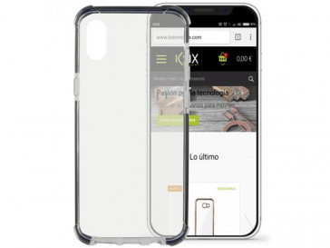 FUNDA FLEX TPU ARMOR PARA IPHONE X B0938FTA01 TRANSPARENTE NEGRA KSIX