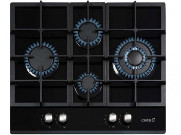PLACA CRISTAL-GAS CATA LCI 6031 BK GAS NATURAL 64CM 4 QUEMADORES