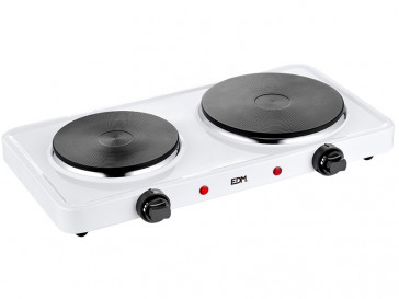 COCINA ELECTRICA BLANCA 2 FUEGOS 1500W 07661 EDM
