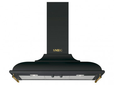 CAMPANA SMEG DECORATIVA PARED 90CM ANTRACITA LED KC19AOE