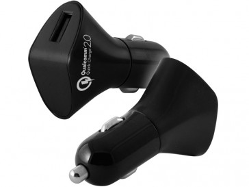CARGADOR COCHE USB QUICKCHARGE 2.O QUALCOMM BXCRUSB2Q KSIX