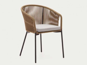 SILLA YANET CUERDA BEIG Y ACERO CC5224J12-1/1 KAVEHOME