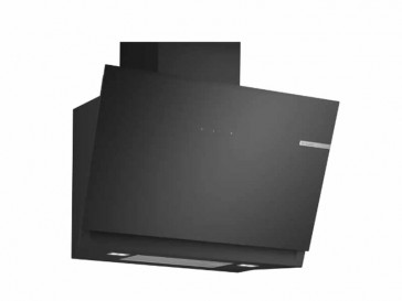 CAMPANA BOSCH DECORATIVA PARED INCLINADA 80CM CRISTAL NEGRO LED DWK81AN60