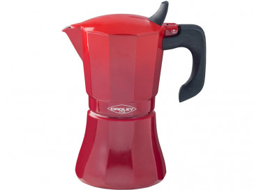 CAFETERA ALUMINIO 6 TAZAS PETRA COLOR ROJO OROLEY