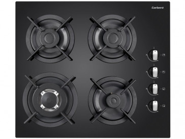 PLACA CRISTAL-GAS CORBERO CPCGV414NCI GAS BUTANO 60CM 4 QUEMADORES
