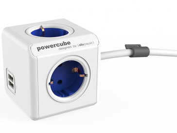 POWERCUBE EXTENDED USB + 1.5M CABLE AZUL TYPE F 1406BL ALLOCACOC