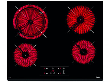 PLACA VITROCERAMICA TEKA TZ-6420 60CM 4 ZONAS DE COCCION MARCO BISELADO MARCO BISELADO FRONTAL