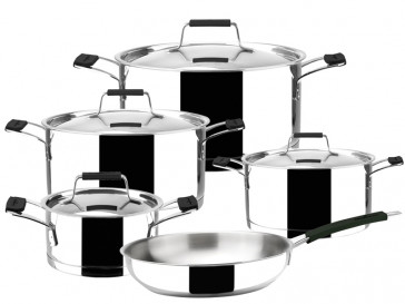 BATERIA COCINA PREMIER BLACK 9 PIEZAS INOX MAGEFESA