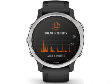 RELOJ INTELIGENTE FENIX 6S SOLAR PLATA/NEGRO (010-02409-00) GARMIN