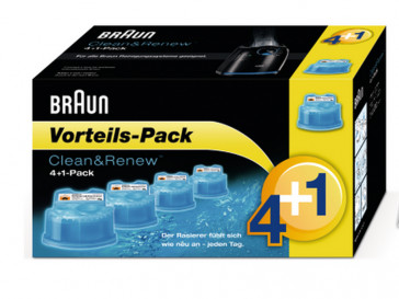 PACK 5 CARTUCHOS LIMPIADORES CCR4+1 CLEAN&RENEW BRAUN