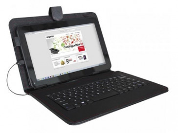 FUNDA TABLET CON TECLADO 10.1" APPIPCK05 NEGRA APPROX