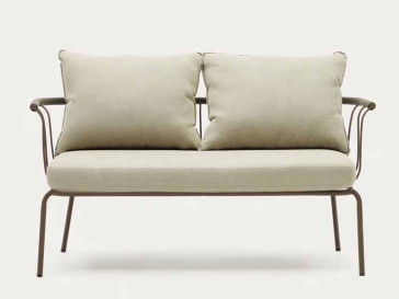 SOFA SALGUER 2 PLAZAS CUERDA VERDE Y ACERO 134 CM J1400005RR19-1/1 KAVEHOME