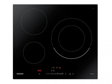 PLACA DE INDUCCION SAMSUNG NZ63R3727BK 60CM 3 ZONAS DE COCCION MARCO BISELADO FRONTAL