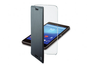 FUNDA TAPA CARCASA TRASERA TRANSPARENTE PARA XPERIA M4 MFX3464FU24 NEGRA KSIX