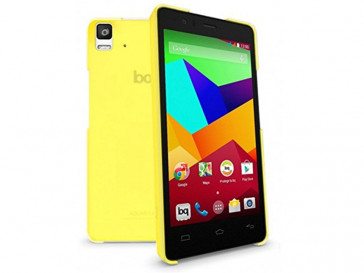 FUNDA CRISTAL AQUARIS E5 AMARILLA BQ