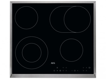 PLACA VITROCERAMICA AEG HK634060XB 60CM 4 ZONAS DE COCCION MARCO INOX