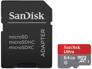 ULTRA MICRO SDXC 64GB + ADAPTADOR (SDSQUNS-064G-GN6TA) SANDISK