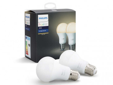 PACK 2 BOMBILLAS LED E27 9,5W (60W) LUZ BLANCA CALIDA PHILIPS