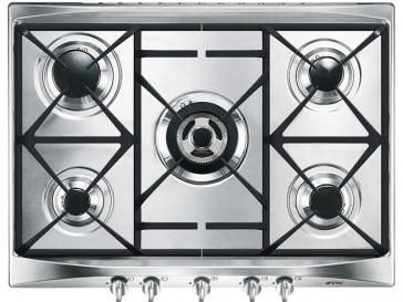 PLACA DE COCINA SMEG SR275XGH2 GAS NATURAL 70CM 5 QUEMADORES