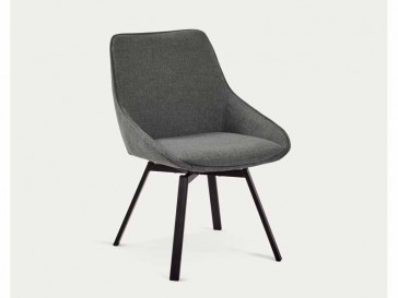 SILLA GIRATORIA JENNA GRIS Y ACERO FSC 100% CC1154PK15-1/1 KAVEHOME