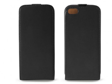 FUNDA PIEL VERTICAL CON TAPA PARA IPHONE 5 CONTACT