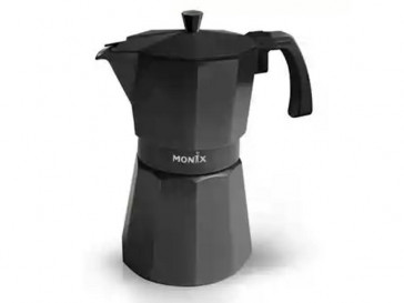 CAFETERA VITROMAX NEGRA 3 TAZAS MONIX
