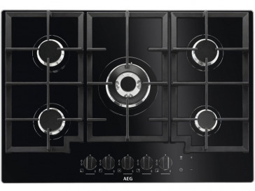 PLACA DE COCINA AEG HKB75540NB GAS NATURAL 75CM 5 QUEMADORES