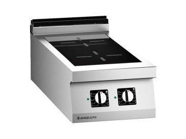COCINA INDUSTRIAL VITROCERAMICA DE INDUCCION 2 ZONAS DE COCCION ANGELO PO 0N0VT1I