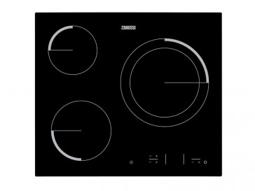 PLACA VITROCERAMICA ZANUSSI ZEV-6331BBA 60CM 3 ZONAS DE COCCION MARCO BISELADO
