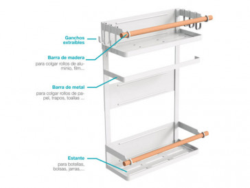 ORGANIZADOR OBJETOS CON IMAN PARA ELECTRODOMESTICOS 500090002 HOLMIOS