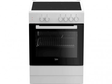 COCINA BEKO 4 ZONAS DE COCCION ENCIMERA VITROCERAMICA Y HORNO ELECTRICO FSS67000GW BLANCA
