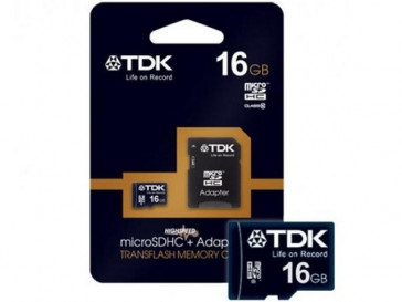 MICRO SDHC 16GB CLASE 4 + ADAPTADOR TDK