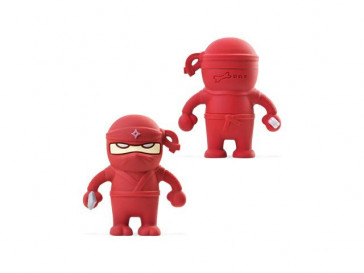 PENDRIVE NINJA ROJO DUAL USB 3.0 16GB SILVER HT
