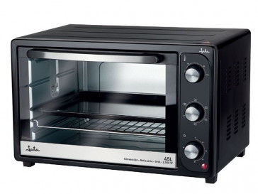 HORNO SOBREMESA LIBRE INSTALACION JATA 45L 2000W NEGRO CON GRILL HN945