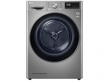 SECADORA LG CON BOMBA DE CALOR 9KG A+++ RC90V9EV2Q INOX ANTIHUELLAS