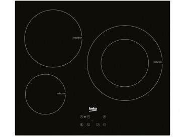 PLACA DE INDUCCION BEKO HII-63403 AT 60CM 3 ZONAS DE COCCION 
