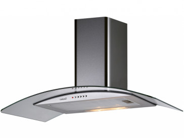 CAMPANA CATA DECORATIVA PARED 70CM INOX/CRISTAL LED C GLASS 700 02006101