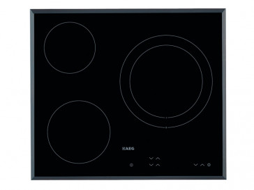 PLACA VITROCERAMICA AEG HK623021FB 60CM 3 ZONAS DE COCCION MARCO BISELADO
