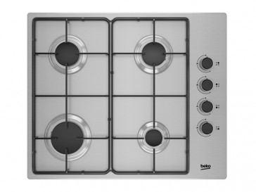 PLACA DE COCINA BEKO HIGG64103SX GAS BUTANO 61CM 4 QUEMADORES