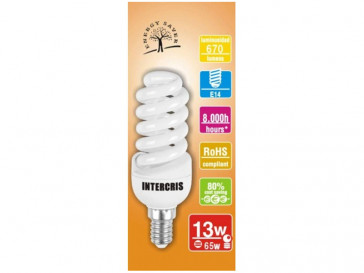 BOMBILLA BAJO CONSUMO 13W 8000H (031) INTERCRIS
